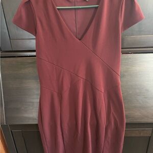 Elegant Burgundy Dress